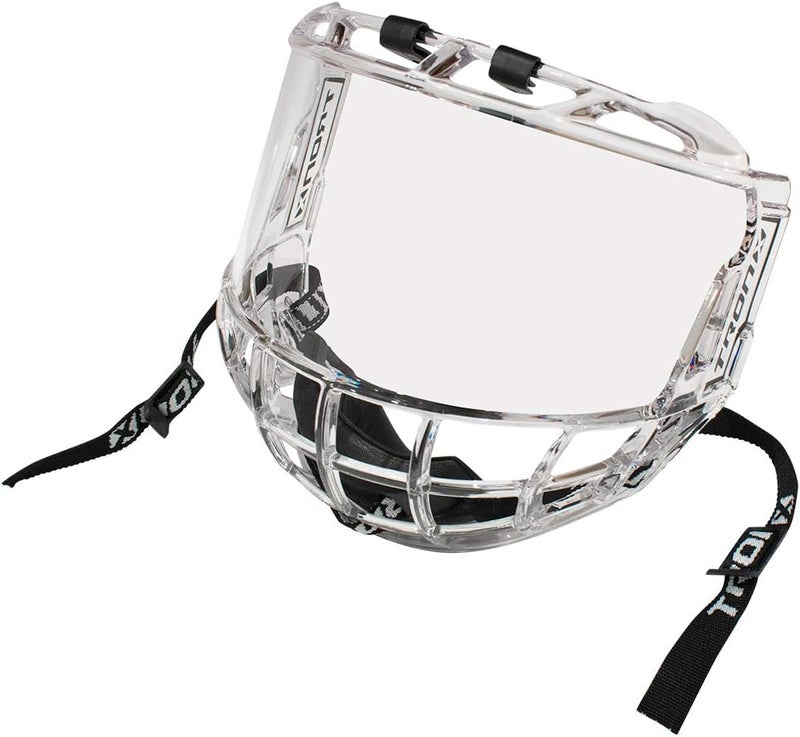TronX S980 Senior Adult Clear Certified Hockey Full Face Shield Visor Helmet Combo Anti-Scratch/Anti-Fog - Image 1